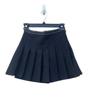 Anaobai Ameicom Black Pleated High Wasted Mini Skort Size S NWT